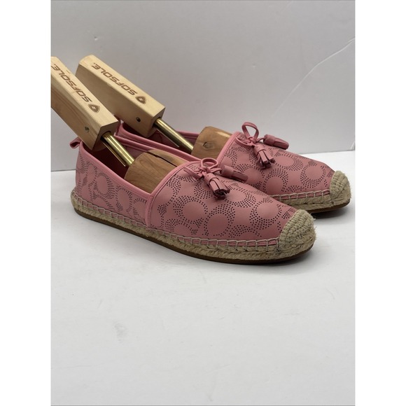 Coach C2782 Carson Espadrille Shoes Bubblegum Size 8 B - Picture 9 of 16